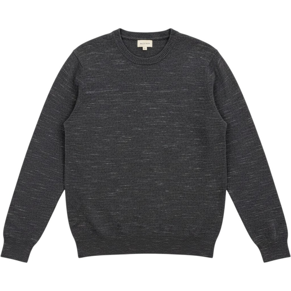 Billy Reid Gray 100% Extrafine Merino Wool Crewneck Sweater Large Made in Italy